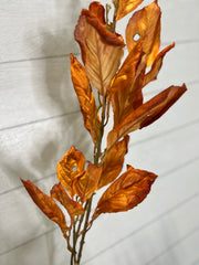 Artificial Orange Autumn Leaf Stems