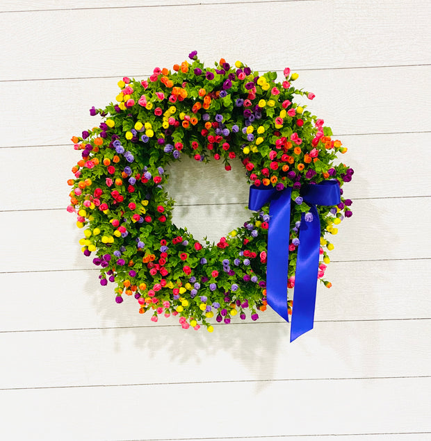 Multicolored Spring Summer Wreath