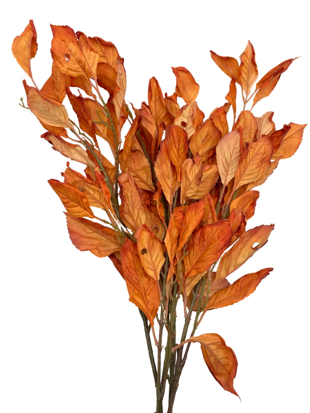 Artificial Orange Autumn Leaf Stems