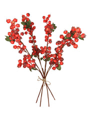 Artificial Red Berry Stems