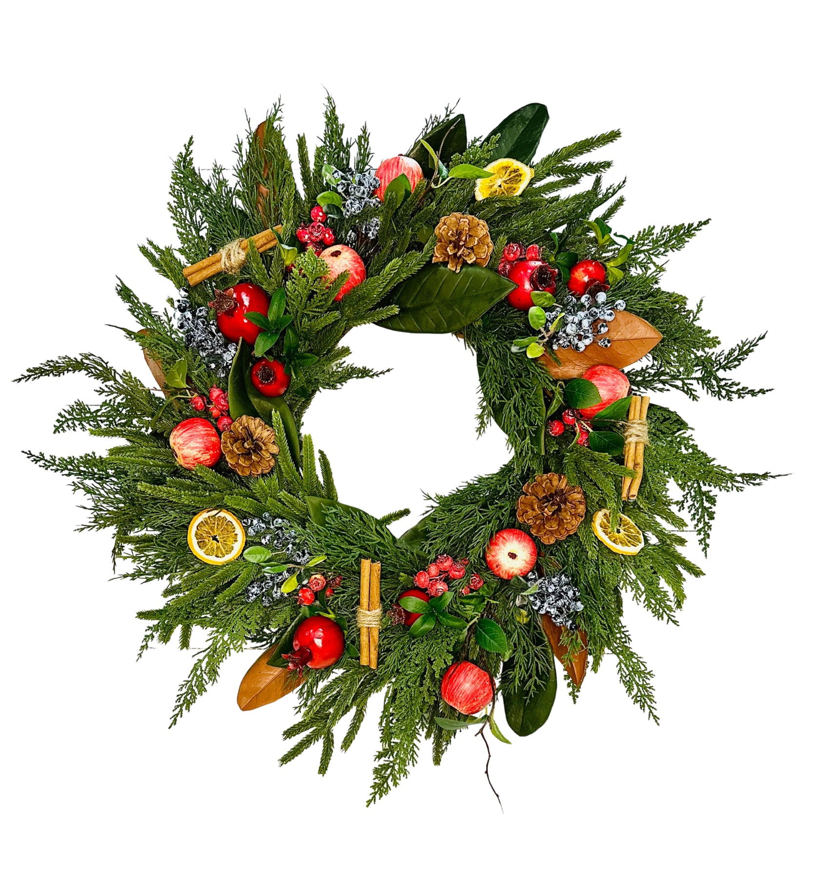 Williamsburg Christmas Wreath for Front Door – Journey Decor