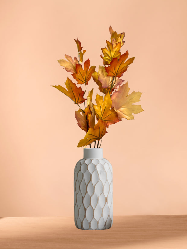 Artificial Autumn Maple Leaf Stems - Customizable Bendable Stems