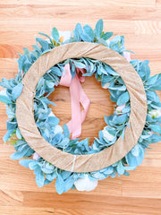 Pink Peony and Ranunculus Wreath