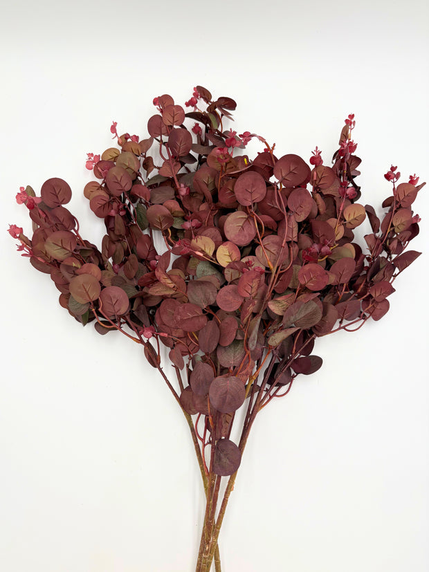 Artificial Purple Autumn Eucalyptus Stems
