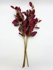 Artificial Purple Seeded Eucalyptus Stems