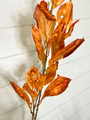 Artificial Orange Autumn Leaf Stems