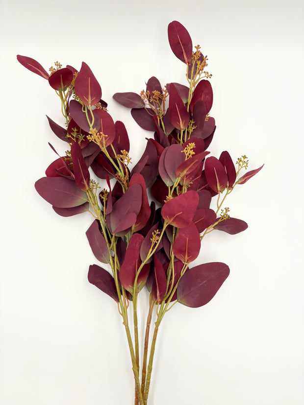 Artificial Purple Seeded Eucalyptus Stems