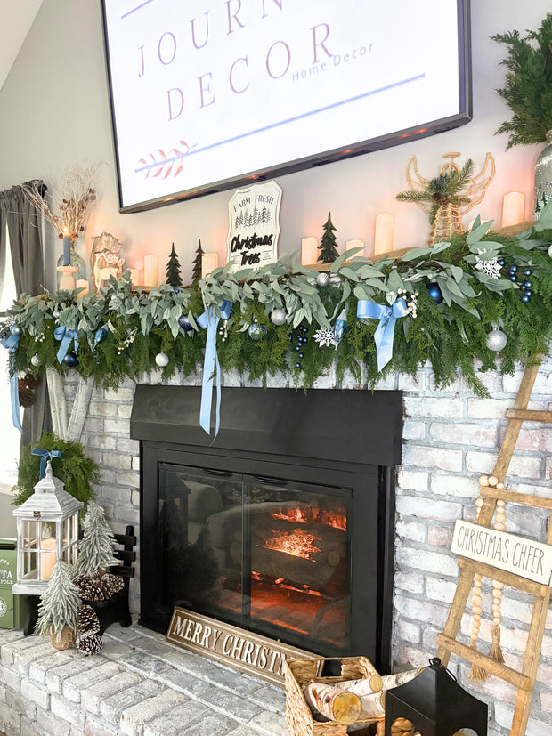 Pre-Order 9’ Artificial Real-Touch Cedar and Long Leaf Eucalyptus Garland