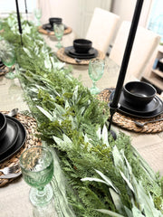 Pre-Order 9’ Artificial Real-Touch Cedar and Long Leaf Eucalyptus Garland