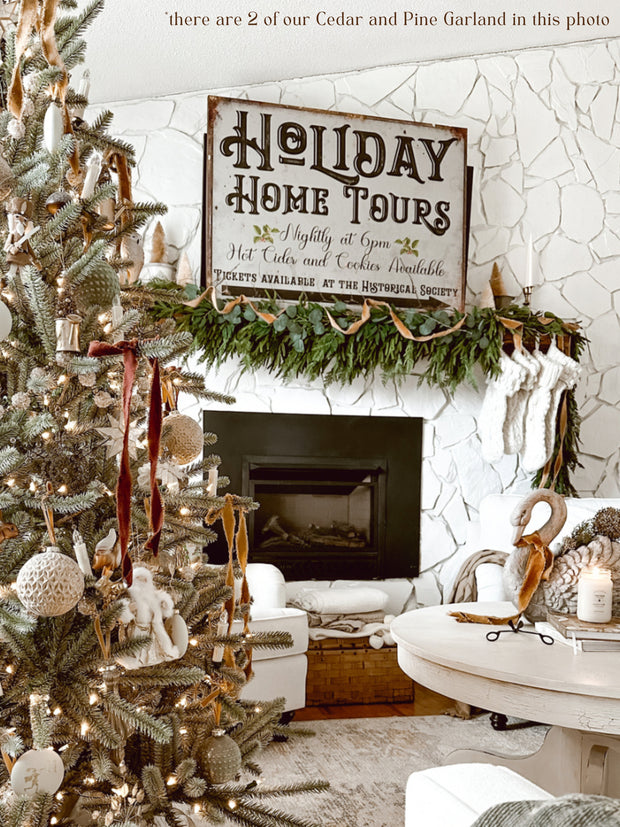 Pre-Order Artificial Cedar and Pine Garland - Ships by 11/15/25