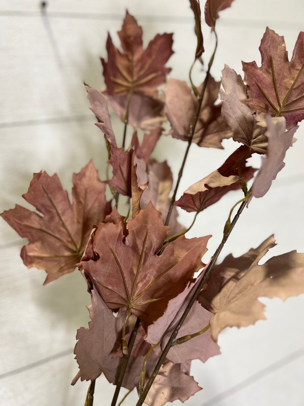 Artificial Autumn Maple Leaf Stems - Customizable Bendable Stems