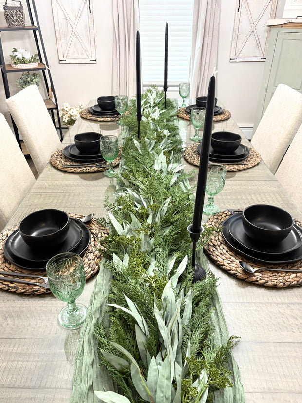 Pre-Order 9’ Artificial Real-Touch Cedar and Long Leaf Eucalyptus Garland