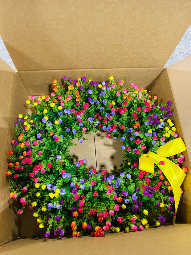 Multicolored Spring Summer Wreath