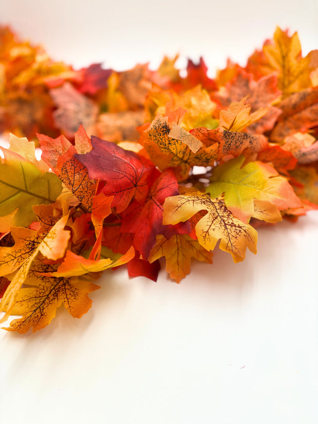 Artificial Orange Maple Leaf Garland