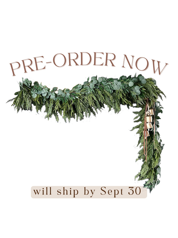 Pre-Order Artificial Cedar and Pine Garland - Ships by 9/30/25