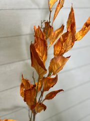 Artificial Orange Autumn Leaf Stems