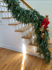 9’ Artificial Real-Touch Cedar and Long Leaf Eucalyptus Garland
