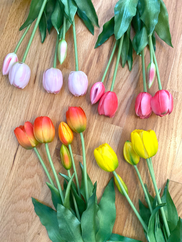 Artificial Real Touch Tulips - Bundle of 10