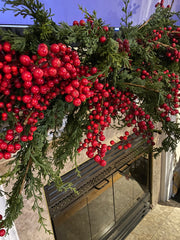 9ft Cedar and Red Berry Garland