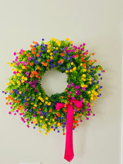 **PRE-ORDER ** Multicolored Spring Summer Wreath