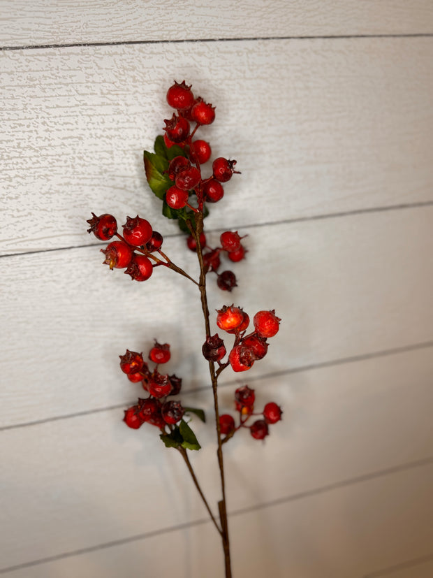 Artificial Red Berry Stems