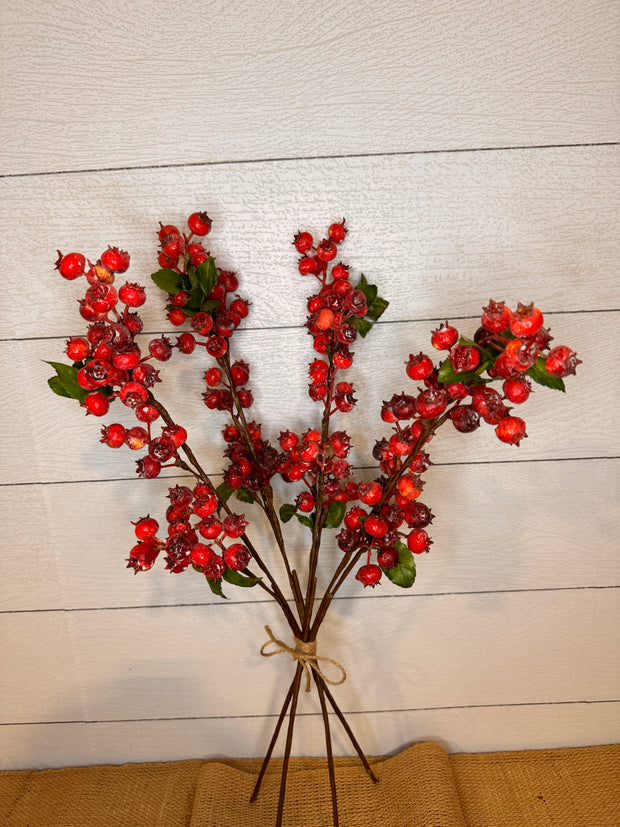 Artificial Red Berry Stems