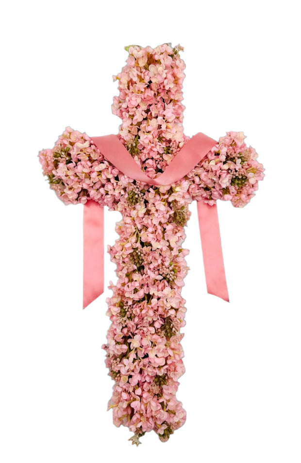 Easter Cross Lilac Wreath