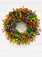 Multicolored Spring Summer Wreath