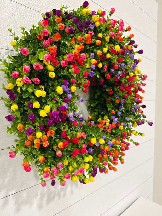 Multicolored Spring Summer Wreath