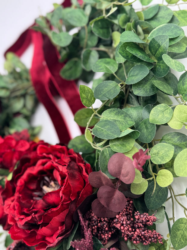 Valentine’s Day Peony Heart Wreath