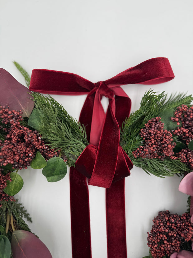 Burgundy Rose Valentine's Day Wreath