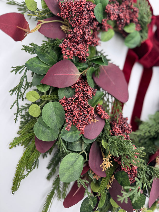 Burgundy Rose Valentine's Day Wreath