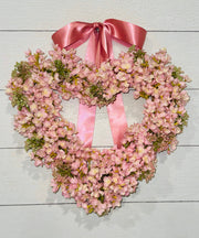 Pink Lilac Valentine's Heart Wreath