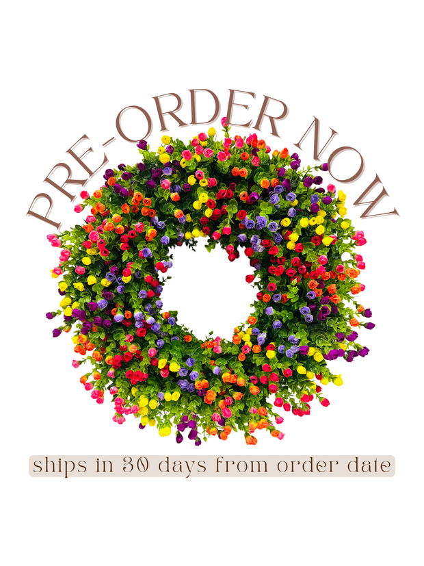 Pre-order Multicolored Spring Summer Wreath
