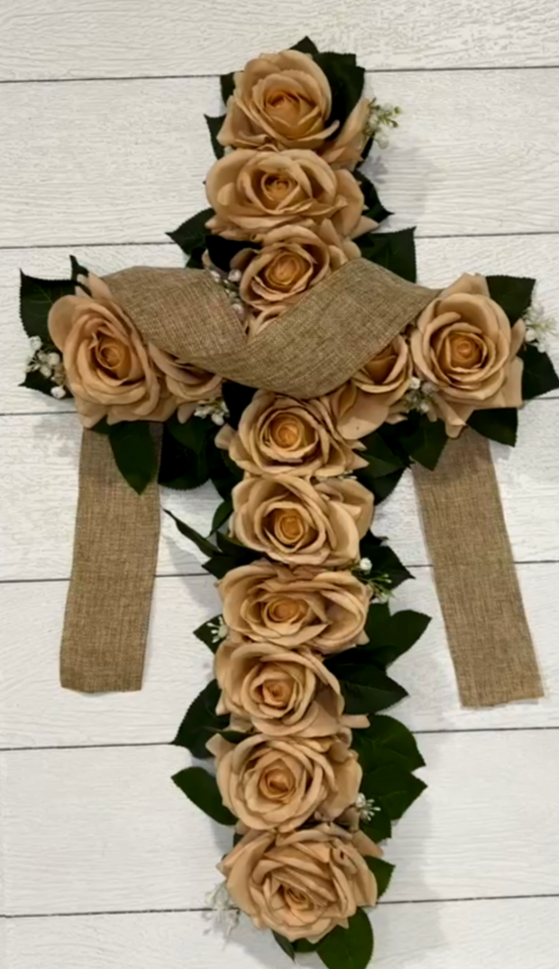 Easter Cross Wreath