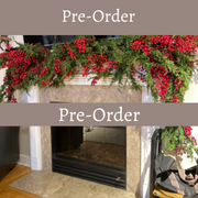 Pre-Order 9ft Cedar and Red Berry Garland