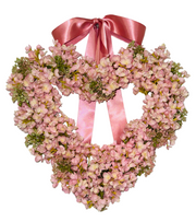 Pink Lilac Valentine's Heart Wreath