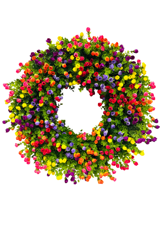Multicolored Spring Summer Wreath