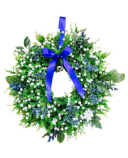 Summer Blueberry and White Wreath