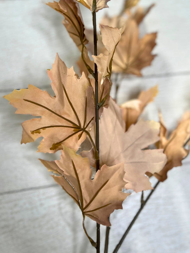 Artificial Autumn Maple Leaf Stems - Customizable Bendable Stems