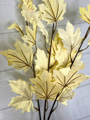 Artificial Autumn Maple Leaf Stems - Customizable Bendable Stems