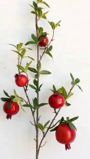 Artificial Pomegranate Stems - Bundle of 4