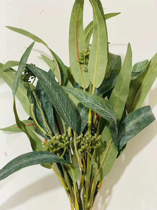 Artificial Long Leaf Seeded Eucalyptus - Bundle of 4