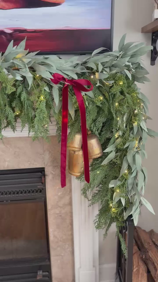 Pre-Order 9’ Artificial Real-Touch Cedar and Long Leaf Eucalyptus Garland