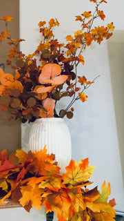 Artificial Orange Maple Leaf Garland