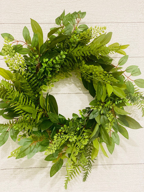 Bay Leaf and Fern Wreath – Journey Decor