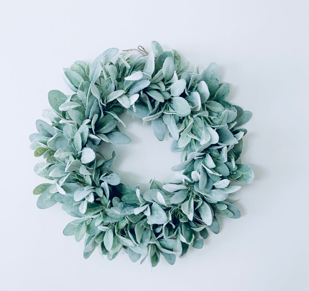 Stunning outlet handcrafted lambs ear wreath