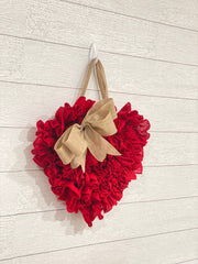 Linen Bow Valentine’s Day Wreath