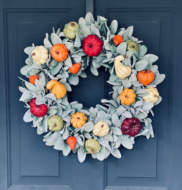 Pumpkin and Gourd Wreath
