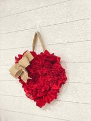 Linen Bow Valentine’s Day Wreath